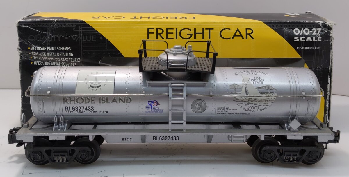 K-Line K632-7433 O Rhode Island Commemorative Quarter Series Tank Car LN/Box