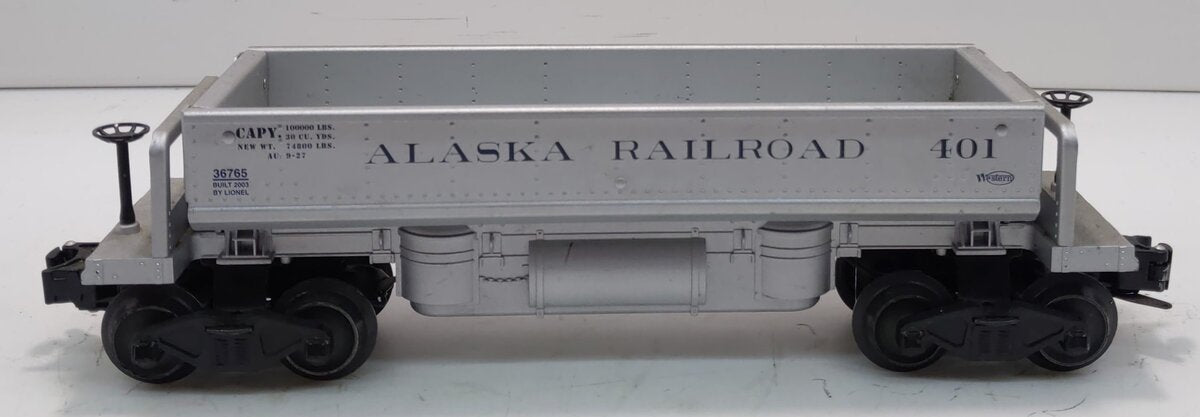 Lionel 6-36765 O Gauge Alaska Operating Coal Dump Car #401 With Coal Load MT/Box