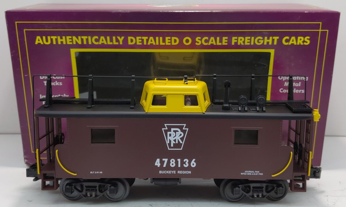 MTH 20-91049 O Gauge Pennsylvania Railroad N-8 Caboose #478136 EX/Box