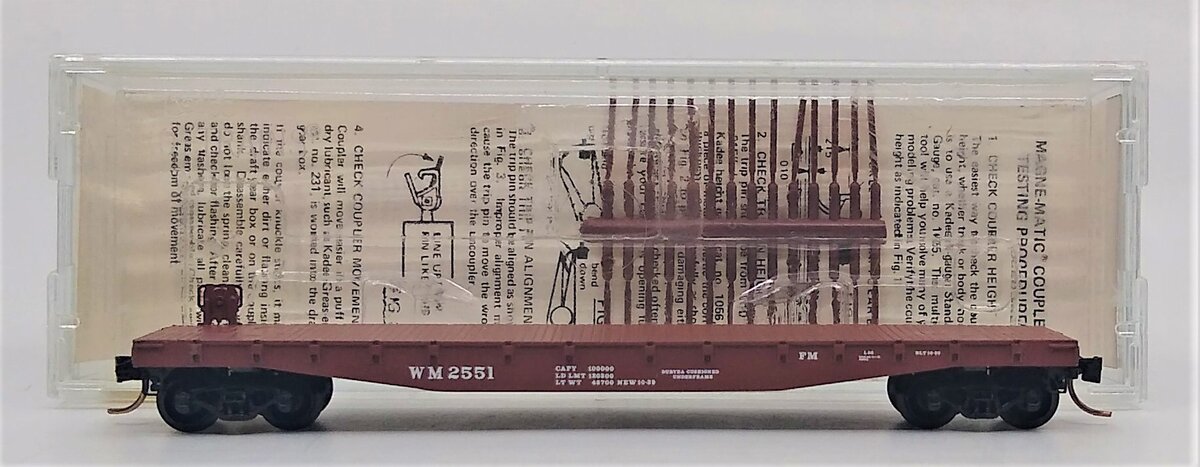 Micro-Trains 04500160 N Western Maryland 50' Fishbelly Side Flatcar #2551 LN/Box