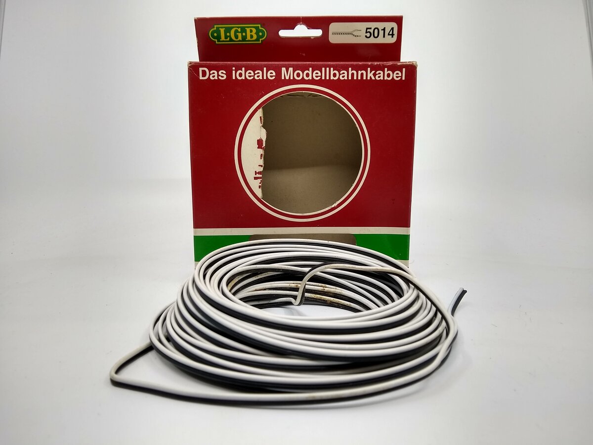 LGB 5014 Black/White 20m 2-Wire Cable for Model Trains