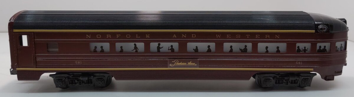 Lionel 6-9566 O Gauge Norfolk & Western Aluminum Observation Car #581 LN/Box