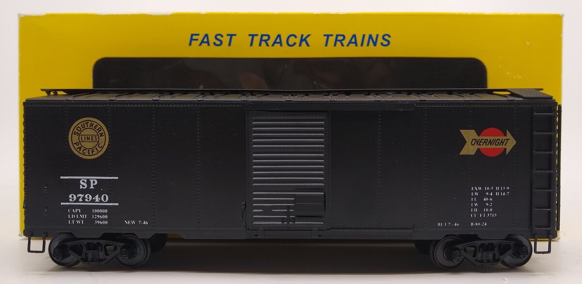 American Models 1144 S Scale SP Overnights 40" Box Car w/Scale Wheels #97940 LN/Box