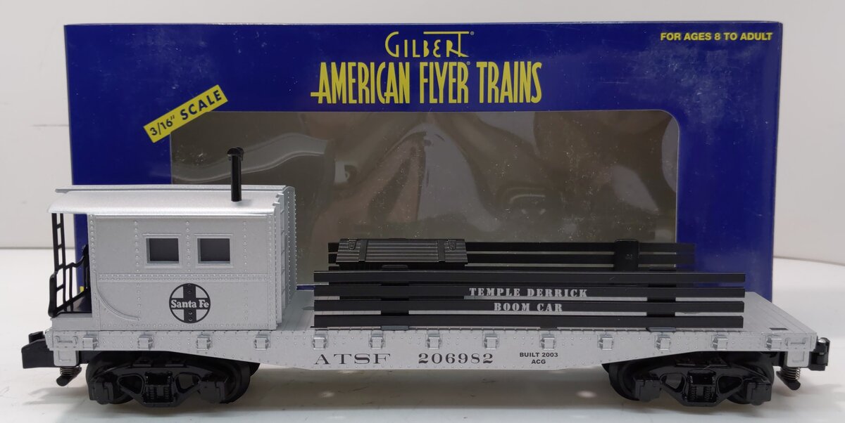 American Flyer 6-48723 S Gauge Santa Fe Crane Boom Car #206982 LN/Box