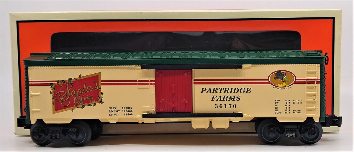 Lionel 6-36170 Partridge in a Pear Tree Reefer LN/Box