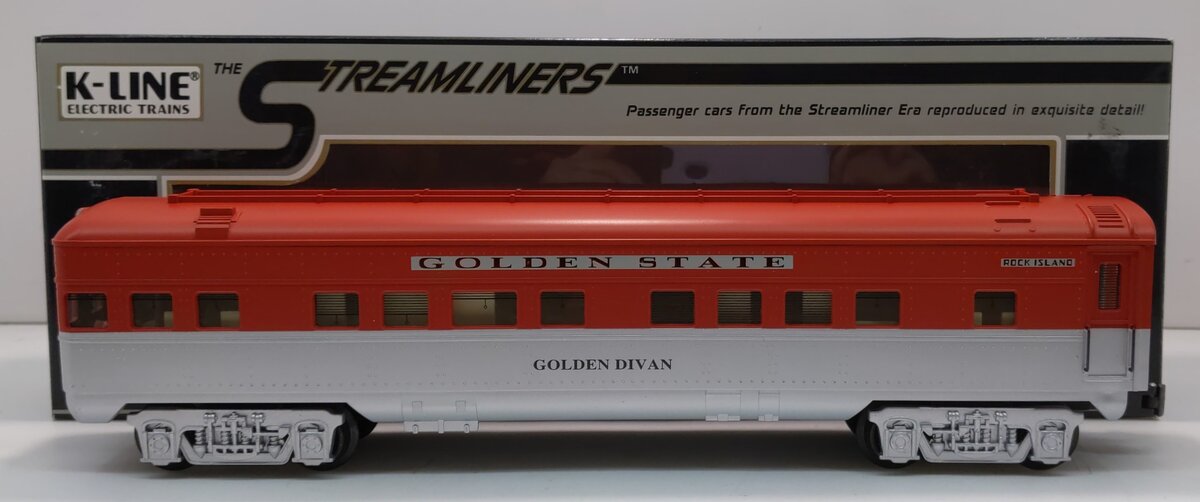 K-Line K4532-0479 O Rock Island Golden Divan 13.5" Streamliner Observation Car LN/Box