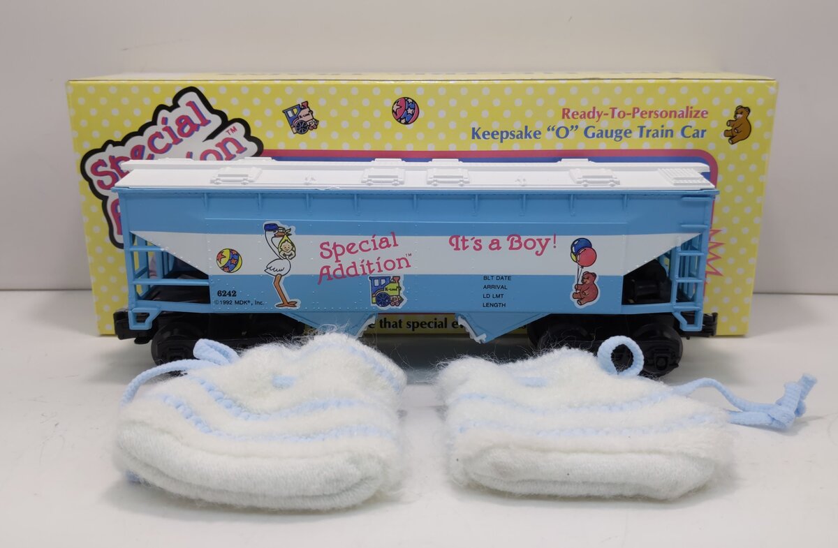 K-Line K6242 O Scale It's a Boy Hopper W/Booties Box Car