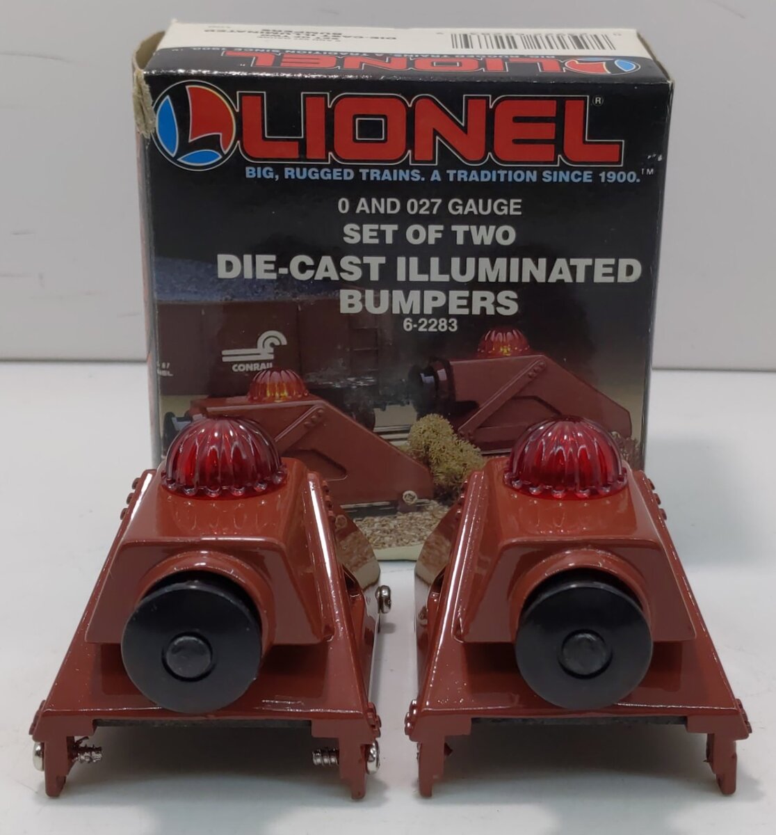 Lionel 6-2283 O/O27 Gauge Diecast Illuminated Bumpers (Set of 2) LN/Box