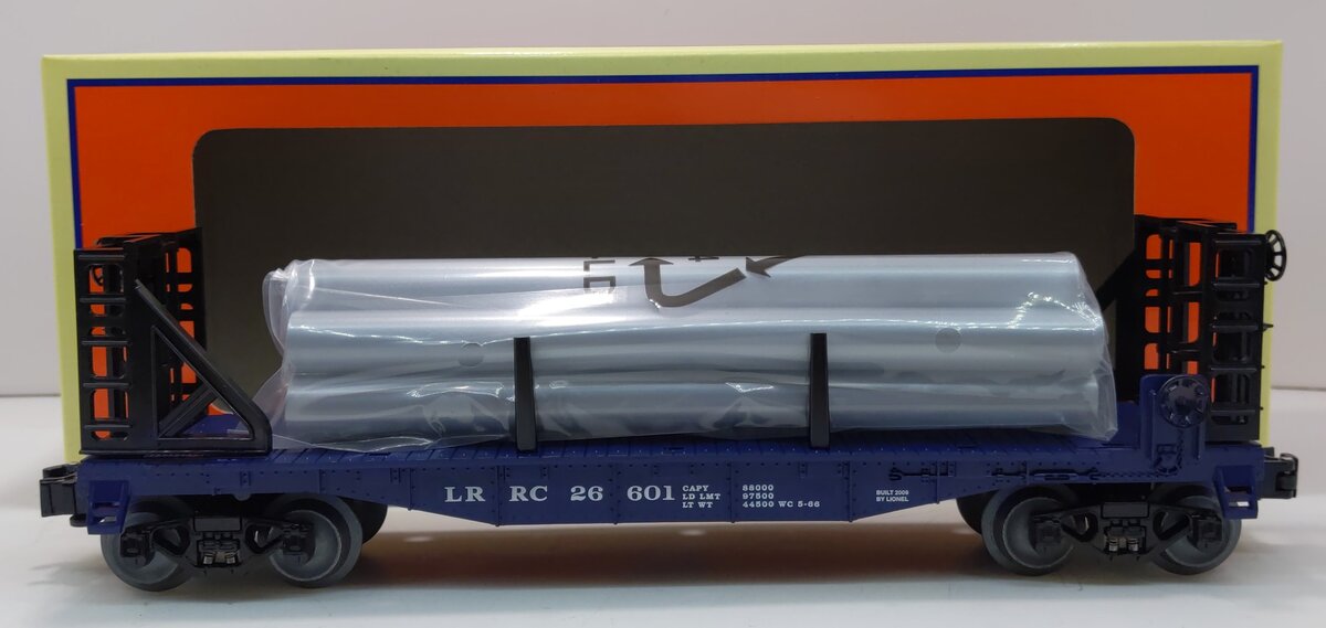 Lionel 6-26601 O-Gauge LRRC Flatcar with Pipes