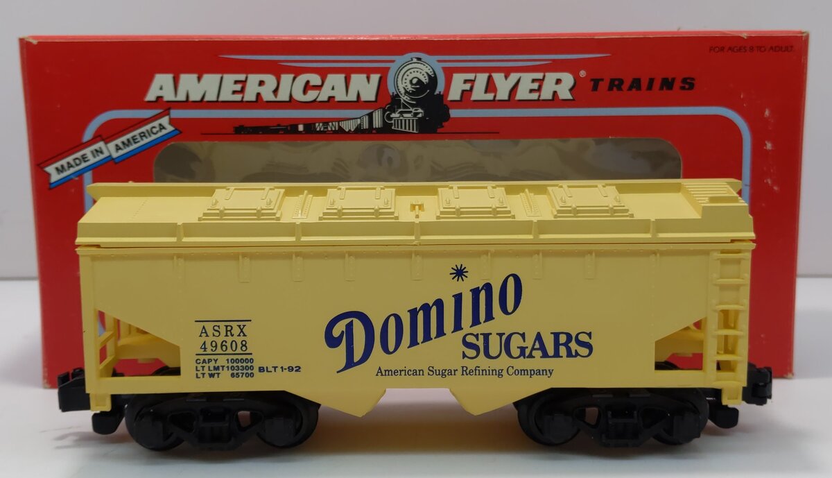 American Flyer 6-49608 S Gauge Domino Sugar Covered Hopper #49608 LN/Box