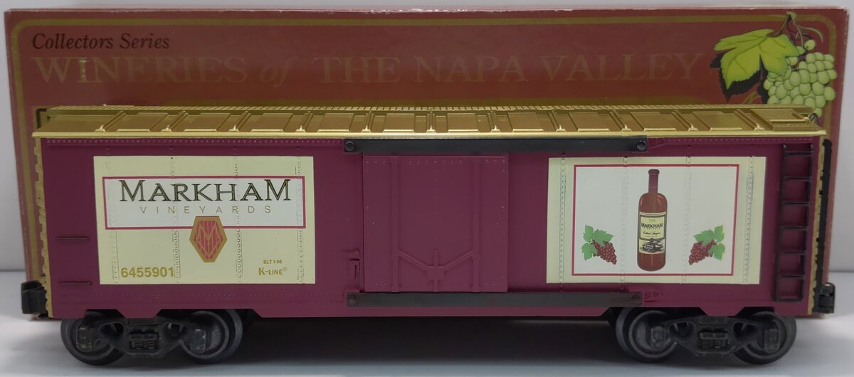 K-Line K645-5901 O Gauge Markham Vineyards Classic Reefer LN/Box