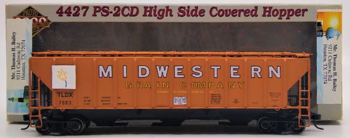 Proto 2000 21441 HO Scale Midwest Grain PS-2CD High Side Covered Hopper #7003 LN/Box