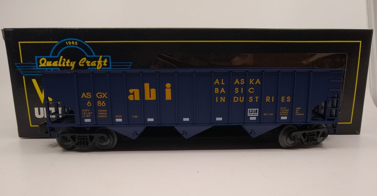 Weaver 686 O Gauge Alaska 3-Bay Ribbed Hopper #686 [3-Rail] LN/Box