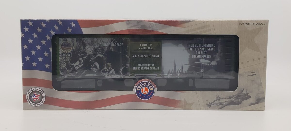 Lionel 6-84666 O Gauge USA Battle for Guadalcanal Boxcar LN/Box