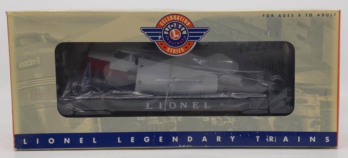 Lionel 6-29462 O Gauge 6500 PWC Flatcar w/Airplane White & Red LN/Box