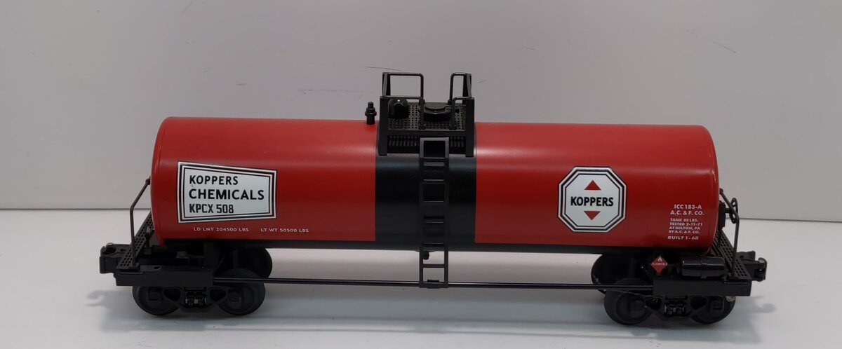 Lionel 6-17919 O Gauge Koppers Unibody Tank Car LN/Box
