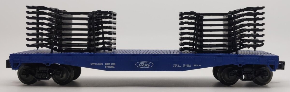 Lionel 6-17533 O Gauge Ford Trailer Train Flatcar with Auto frames