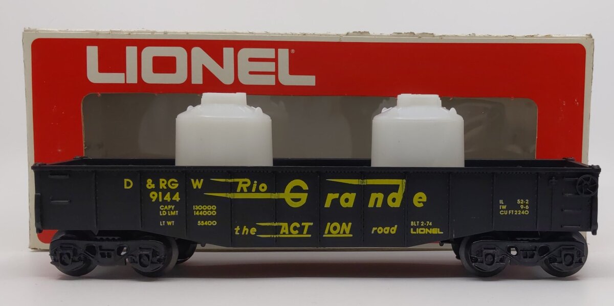 Lionel 6-9144 O Gauge Denver & Rio Grande Western Gondola #9144 LN/Box