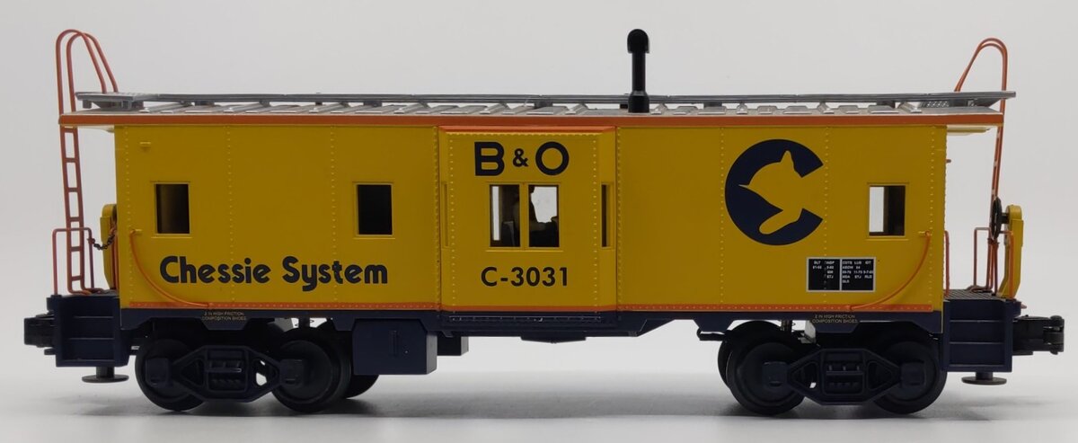 MTH 20-91038 O Gauge Chessie Bay Window Caboose #C-3031 EX/Box
