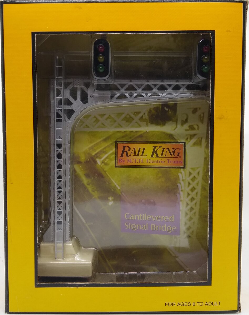 MTH 30-11009 O Scale RailKing Cantilevered Signal Bridge LN/Box