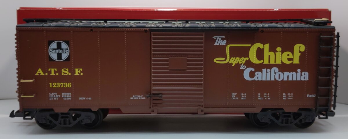 LGB 45913 G Scale Santa Fe Boxcar #123736 LN/Box