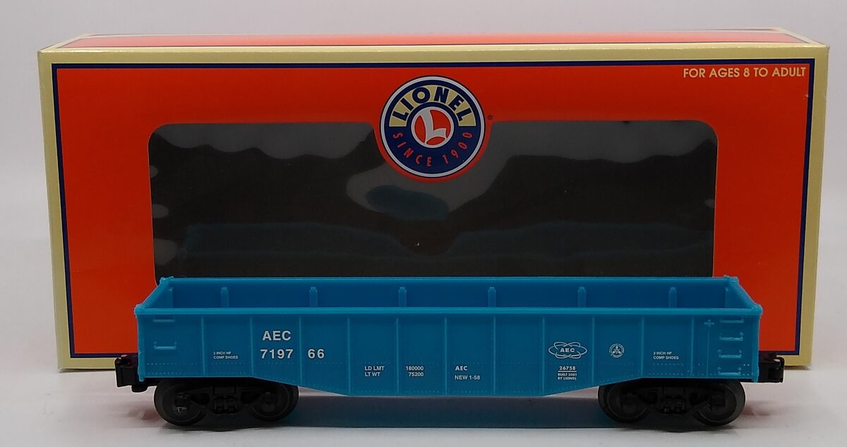 Lionel 6-26758 O Gauge AEC Nuclear Reacto Gondola LN/Box