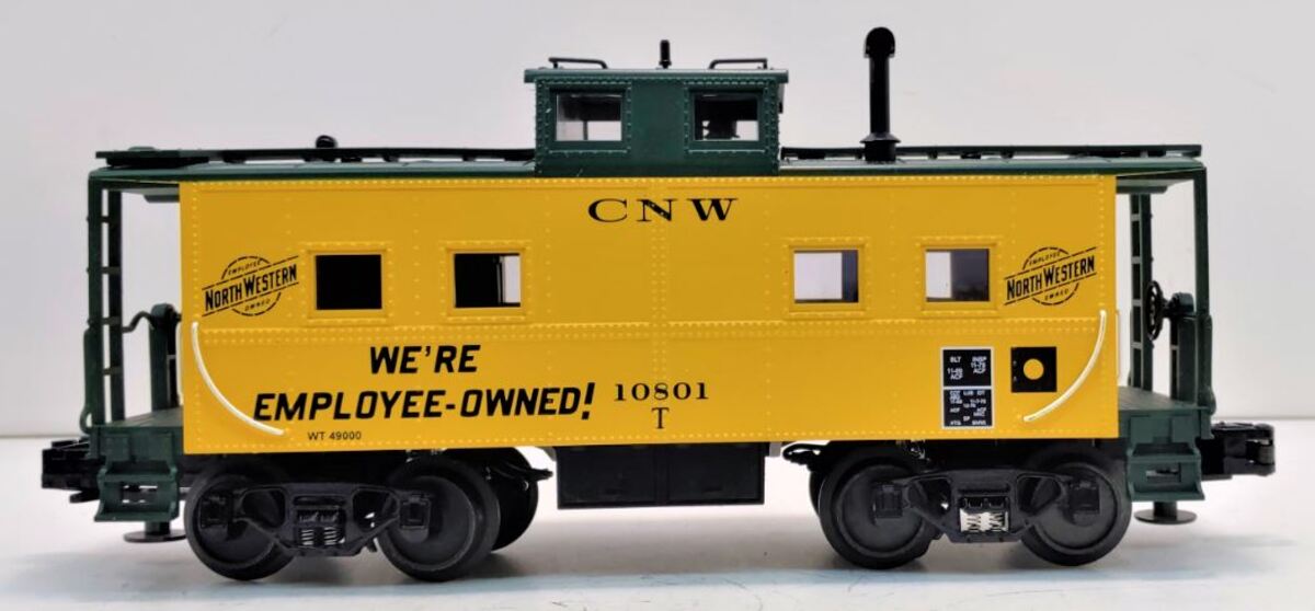 MTH 30-7727 O Gauge Chicago Northwestern Steel Caboose #10801 LN/Box