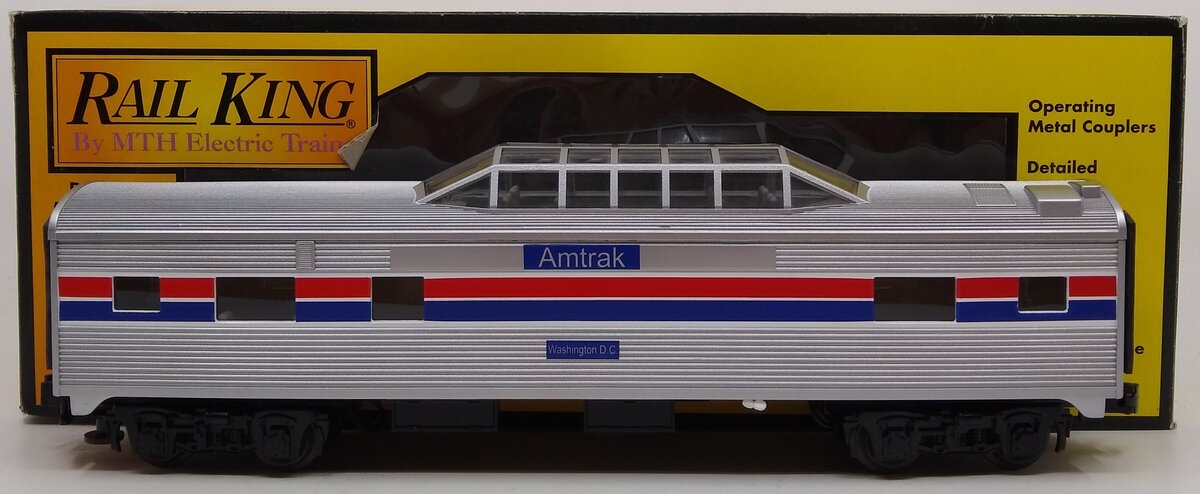 MTH 30-6002 O Gauge Amtrak "Washington, D.C."  Vista Dome Passenger Car LN/Box