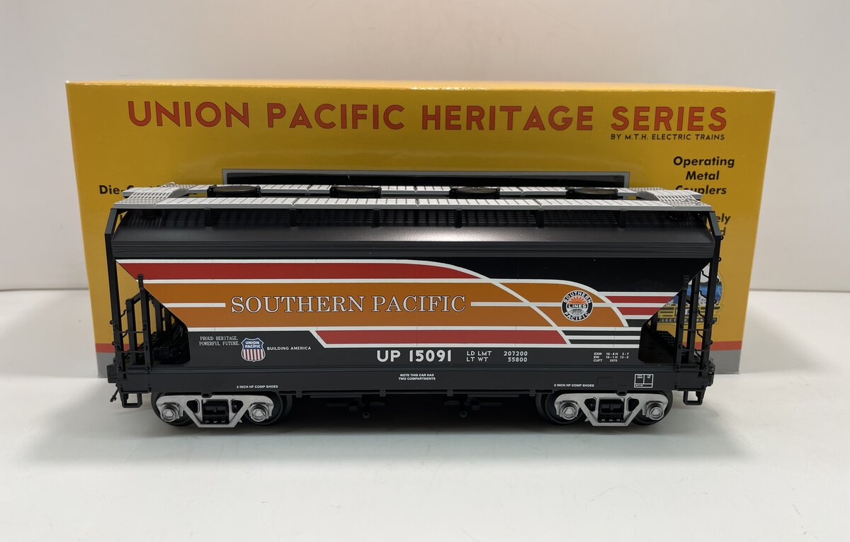 MTH 20-97652 O Southern Pacific 2-Bay Centerflow Hopper #15091 LN/Box