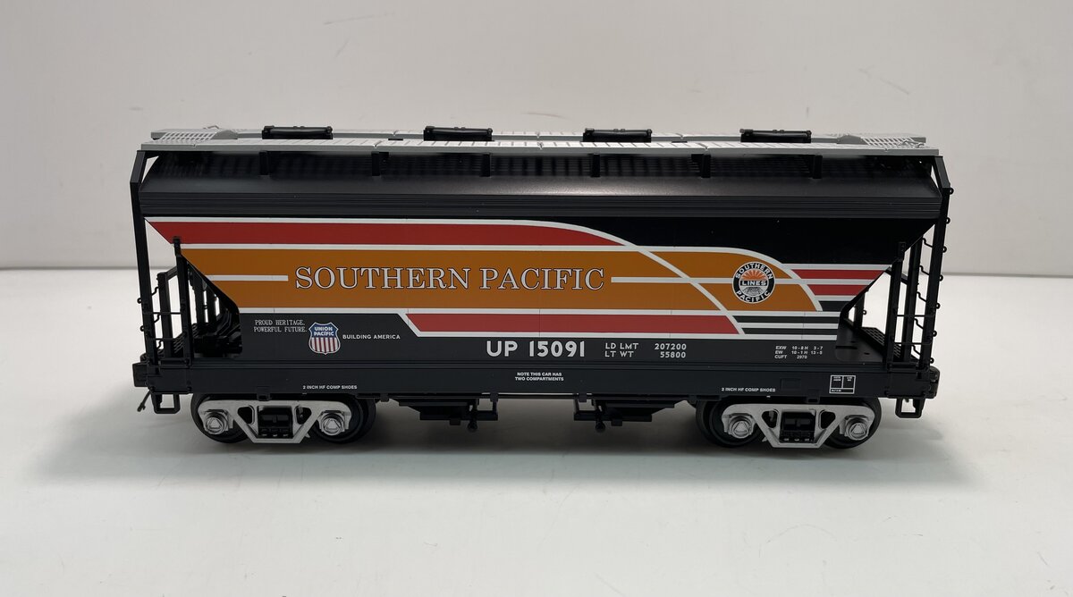 MTH 20-97652 O Southern Pacific 2-Bay Centerflow Hopper #15091 LN/Box