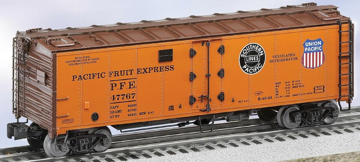 Lionel 6-17397 O Gauge Pacific Fruit Express Steel-Sided Refrigerator Car #47767