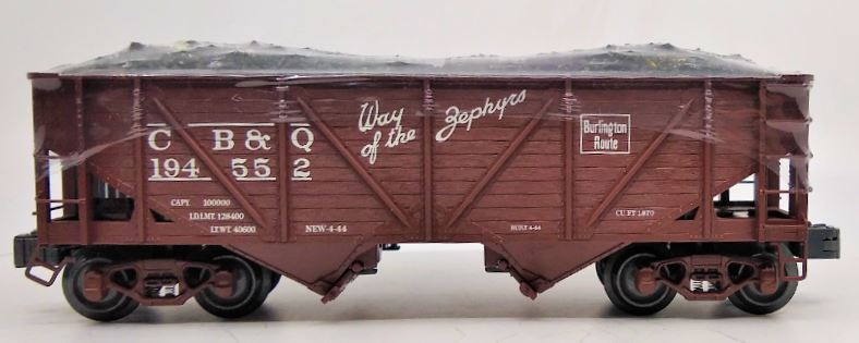 K-Line K6255-1331 O Gauge Chicago Burlington & Quincy 2-Bay DC Hopper #194552 LN/Box