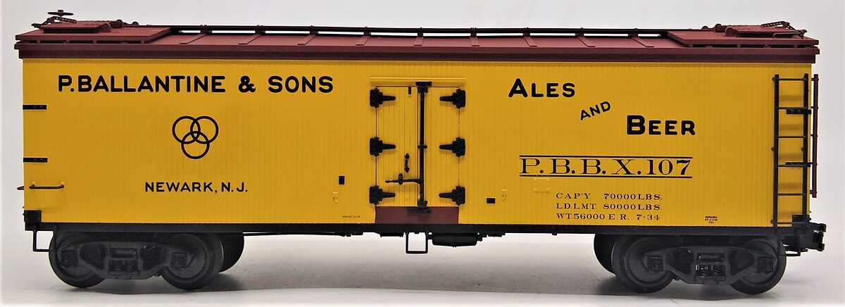 Atlas 8173-7 Ballantine Beer 40' Rebuilt Wood Reefer (3-Rail) LN/Box
