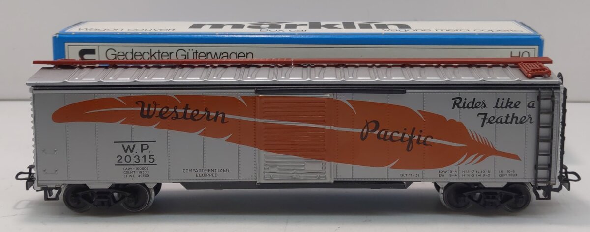 Marklin 4571 HO Scale Western Pacific Boxcar #20315 LN/Box