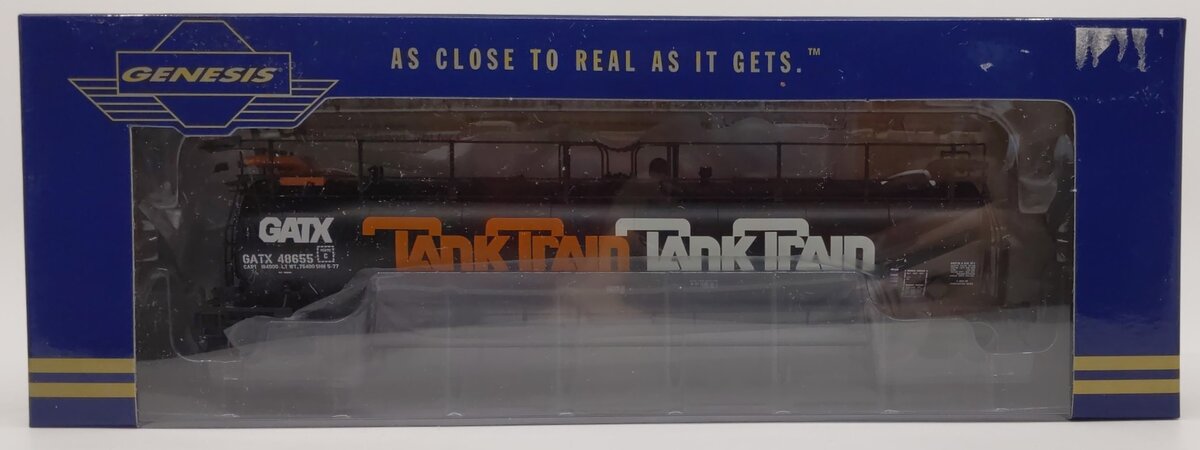 Athearn G67804 HO Genesis GATX TankTrain 23,000 Gal Intermediate Tank Car #48655