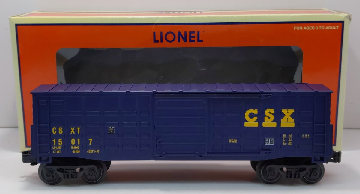 Lionel 6-15017 O CSX Waffle Sided Boxcar LN/Box