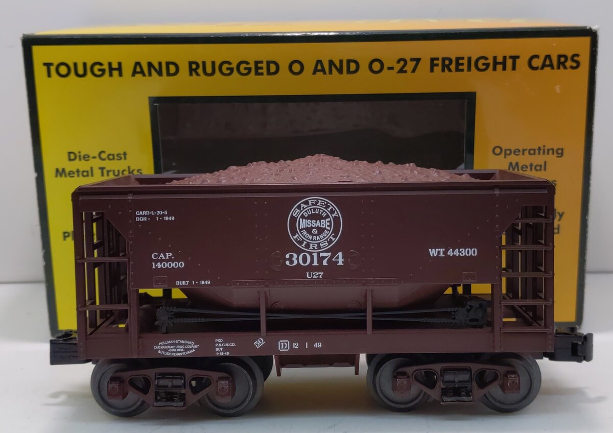 MTH 30-75457 O Duluth Missabe & Iron Range Ore Car #30174 with Load