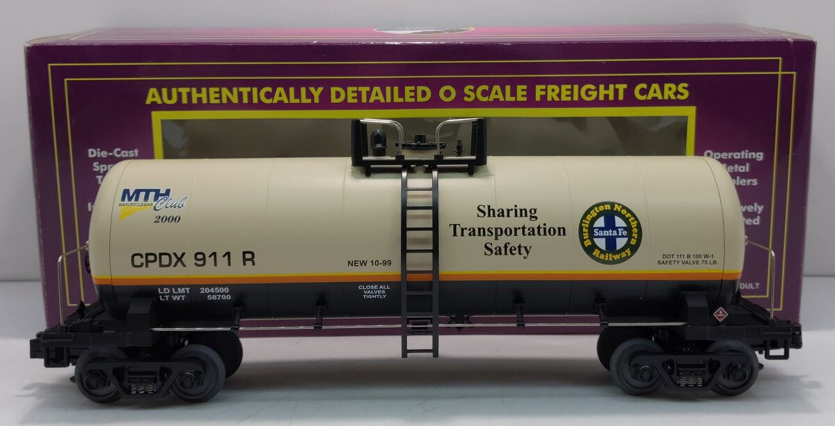 MTH 20-92014 O Gauge MTHRRC-2000 BNSF Tank Car #911R LN/Box