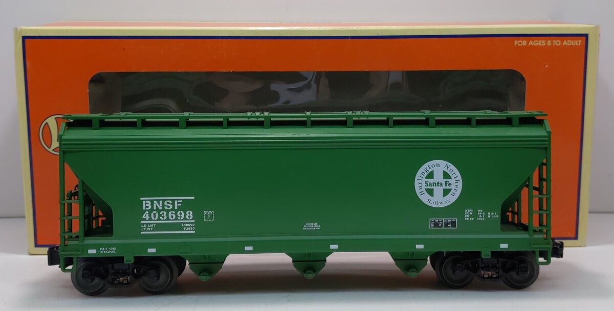 Lionel 6-17134 O Gauge BNSF ACE 3-Bay Covered Hopper #403698 NIB
