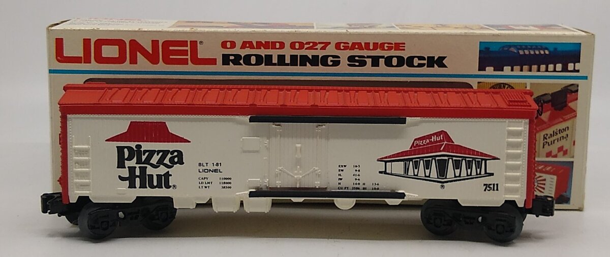 Lionel 6-7511 O Gauge Pizza Hut Refrigerator Car LN/Box