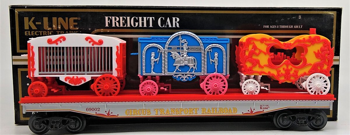 K-Line K69002 O Gauge Circus Transport Railway Car w/ Wagons LN/Box