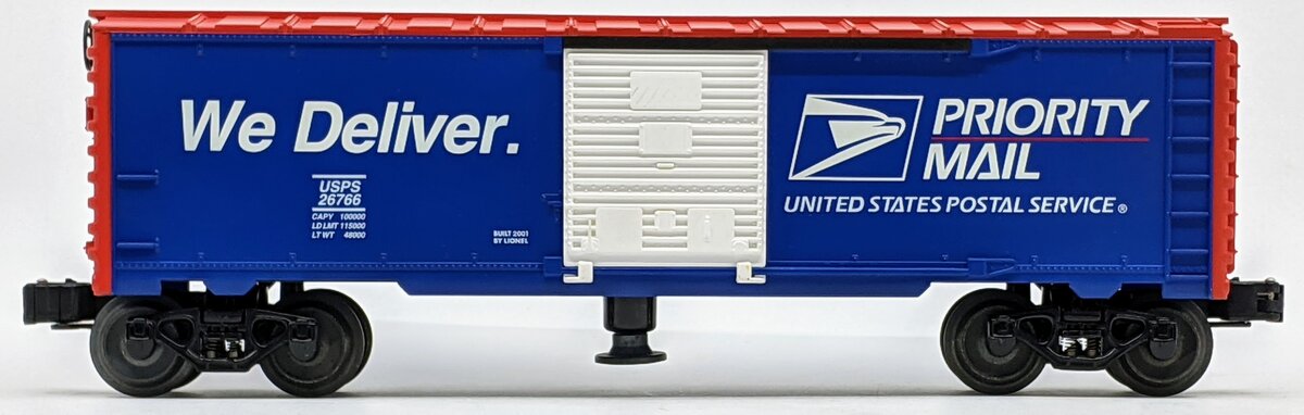 Lionel 6-26766 O Gauge Priority Mail Operating Boxcar LN/Box