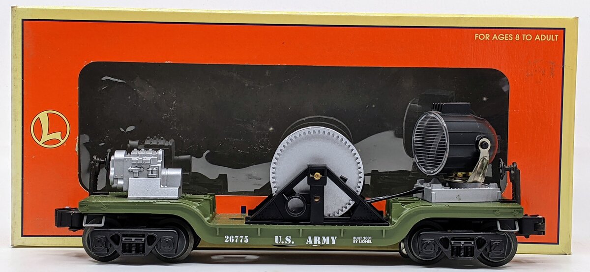 Lionel 6-26775 O Gauge US Army Operating Searchlight Car #26775 LN/Box