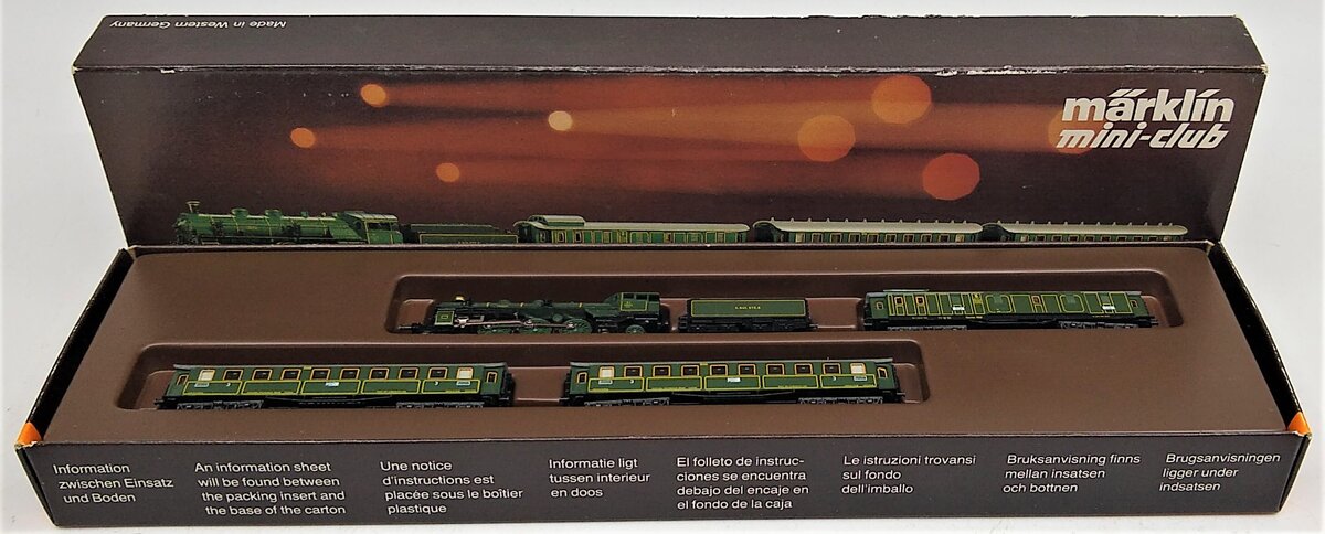 Marklin 8102 Z Gauge K.Bay. Sts.B. 4-6-2 Steam Passenger Train Set