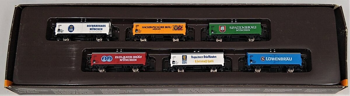 Marklin 8663 Z German Beer Reefer Car (Set of 6) LN/Box