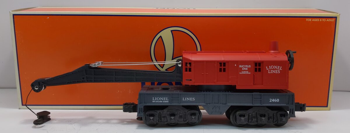 Lionel 6-19837 O Gauge Bucyrus Erie Red Cab 6-Wheel Truck Crane #2460 EX/Box