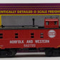 MTH 20-91027 O Gauge Norfolk & Western Steel Caboose #562720 LN/Box