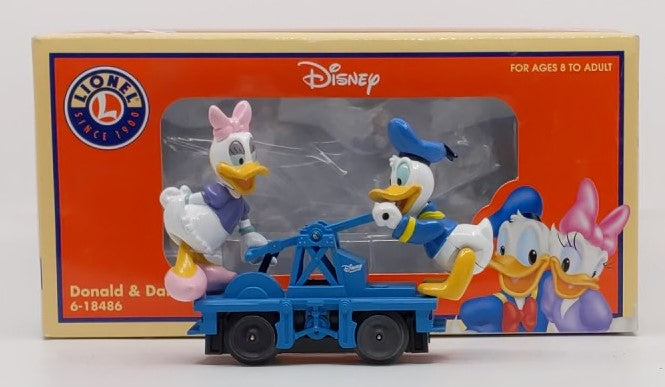 Lionel 6-18486 O Gauge Donald and Daisy Handcar EX/Box