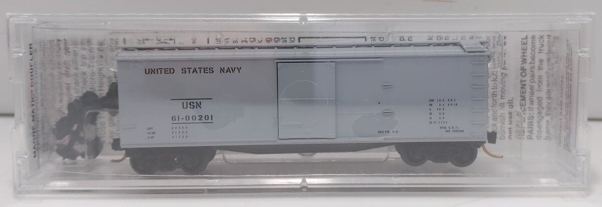 Micro-Trains 04200050 N United States Navy 40' Double Sheathed Boxcar #61-00201 LN/Box