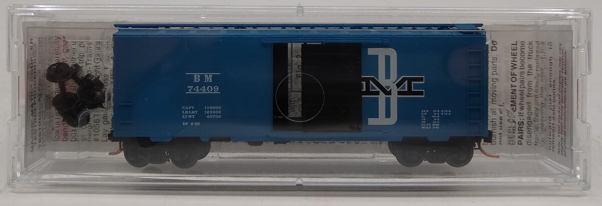 Micro-Trains 02000140 N Boston & Maine 40' Standard Single Door Boxcar #74409 LN/Box